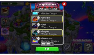 Dragonvale Parade screen shot from the iOS app